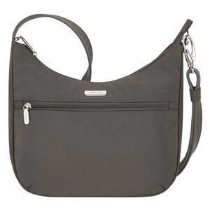 Travelon Anti-Theft Essentials East/West Small Hobo Bag, travel bag, purse smoke